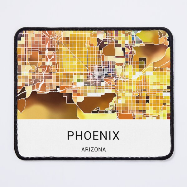 Item preview, Phoenix Arizona Named City Map - Golden Yellow designed and sold by StylishStacks.