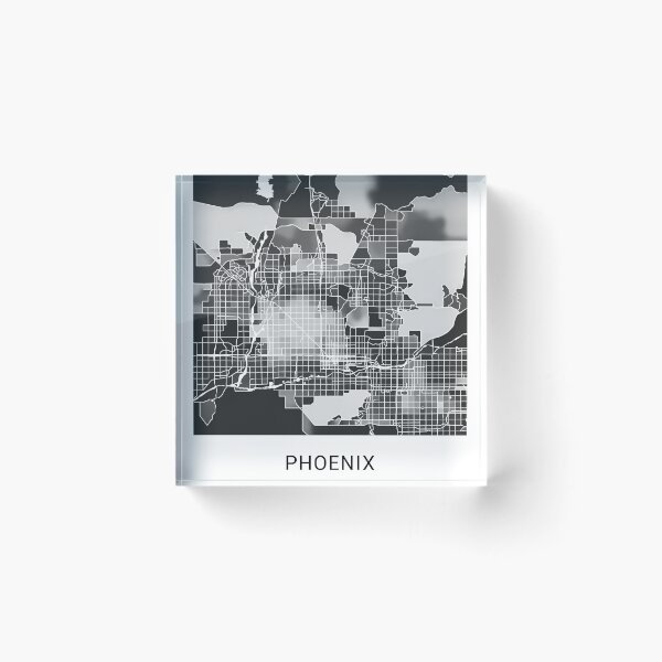 Item preview, Phoenix Arizona Named City Map - Black and White designed and sold by StylishStacks.