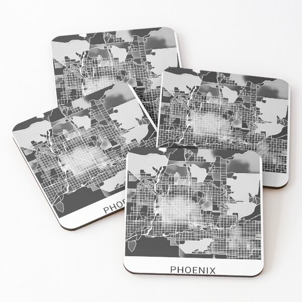 Item preview, Phoenix Arizona Named City Map - Black and White designed and sold by StylishStacks.