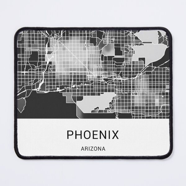 Item preview, Phoenix Arizona Named City Map - Black and White designed and sold by StylishStacks.