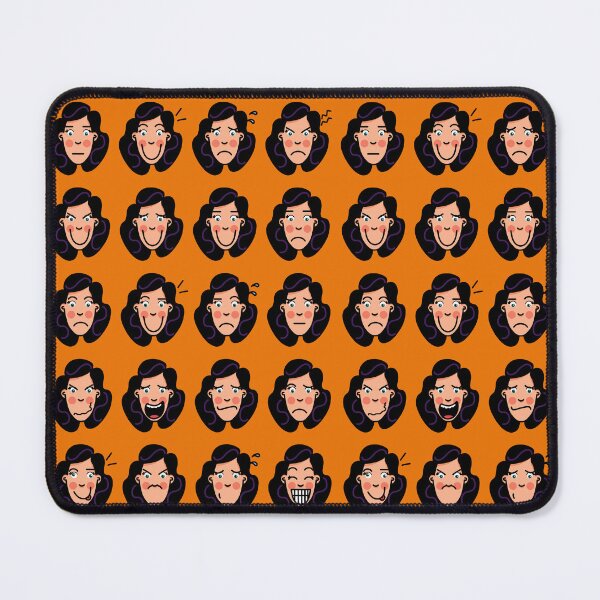 Item preview, Facial expressions of a woman with dark long hair designed and sold by HarridanCreates.