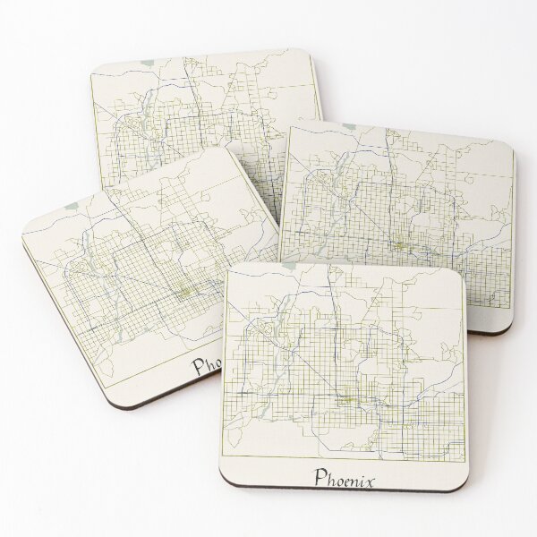 Item preview, Phoenix Arizona Named City Map - Hand-Drawn designed and sold by StylishStacks.