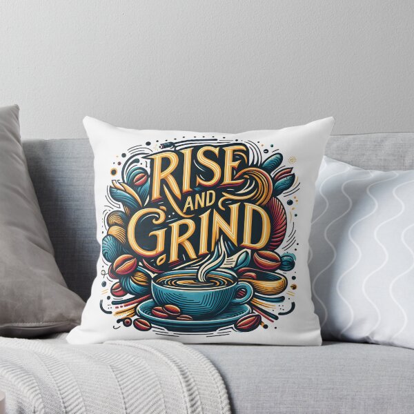 Item preview, Rise and Grind, typography designed and sold by maxmaj.