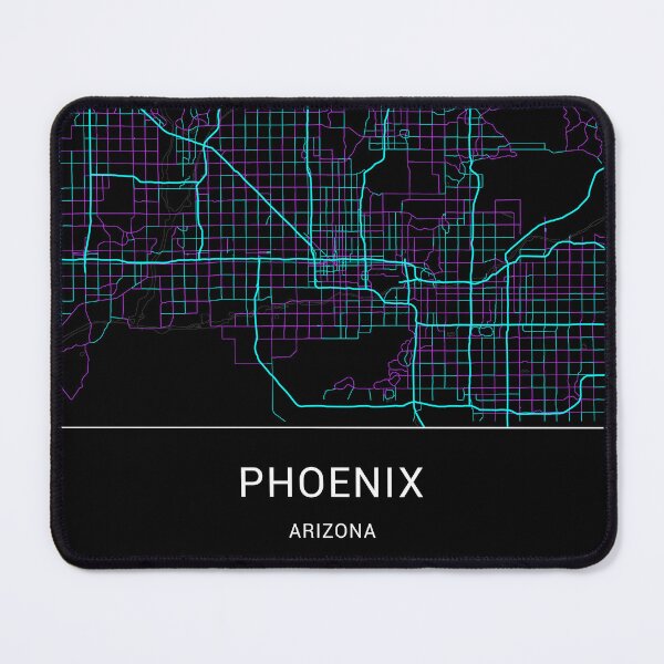 Item preview, Phoenix Arizona Named City Map - Neon Fantasy designed and sold by StylishStacks.