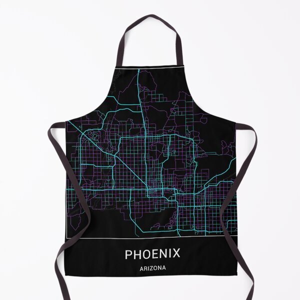 Item preview, Phoenix Arizona Named City Map - Neon Fantasy designed and sold by StylishStacks.