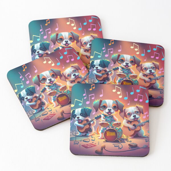 Item preview, Funny Music Band Dogs designed and sold by yesmorrow.