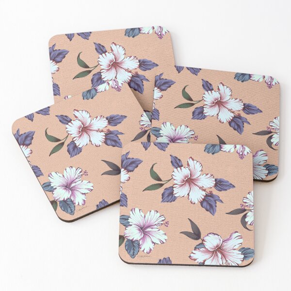Item preview, Singing New Coral Hibiscus designed and sold by PolkaDotStudio.