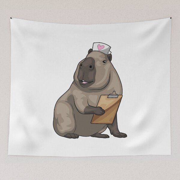 Item preview, Capybara Nurse Clipboard designed and sold by Snabdesign84.