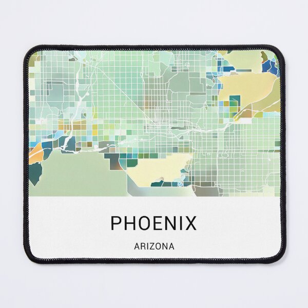 Item preview, Phoenix Arizona Named City Map - Pastel Color Scheme designed and sold by StylishStacks.