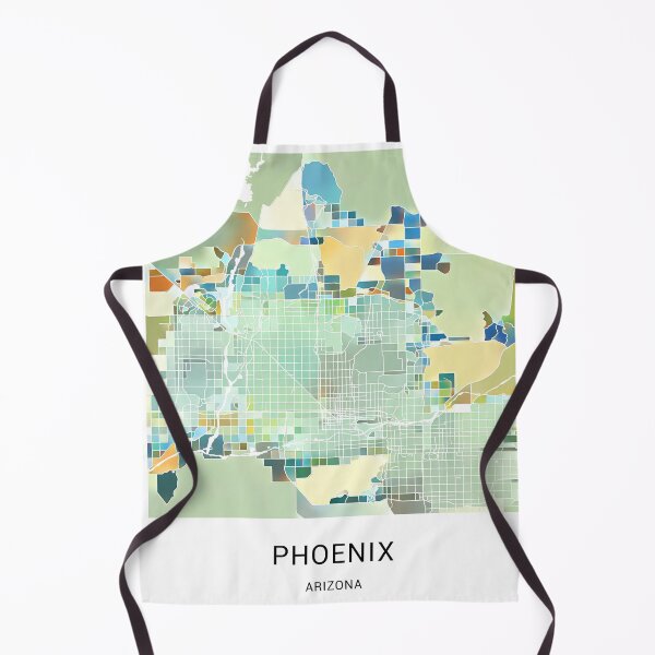 Item preview, Phoenix Arizona Named City Map - Pastel Color Scheme designed and sold by StylishStacks.