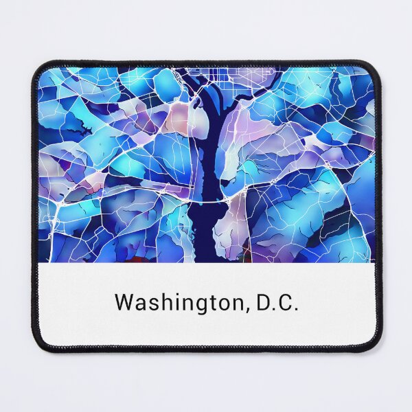 Item preview, Washington DC Named City Map - Marine Blue designed and sold by StylishStacks.