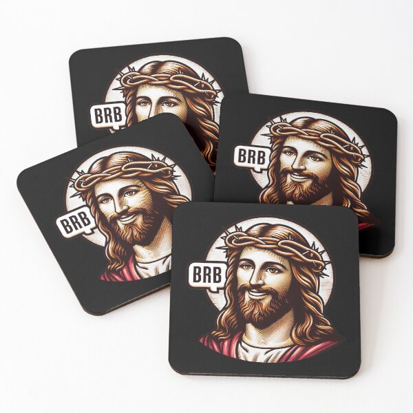Item preview, BRB meme Jesus Christ is coming soon designed and sold by plushism.
