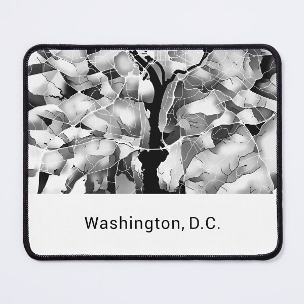Item preview, Washington DC Named City Map - Black and White designed and sold by StylishStacks.
