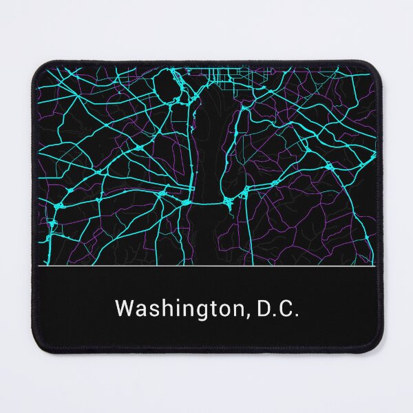 Item preview, Washington DC Named City Map - Neon Fantasy designed and sold by StylishStacks.