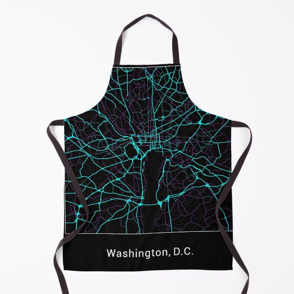 Item preview, Washington DC Named City Map - Neon Fantasy designed and sold by StylishStacks.