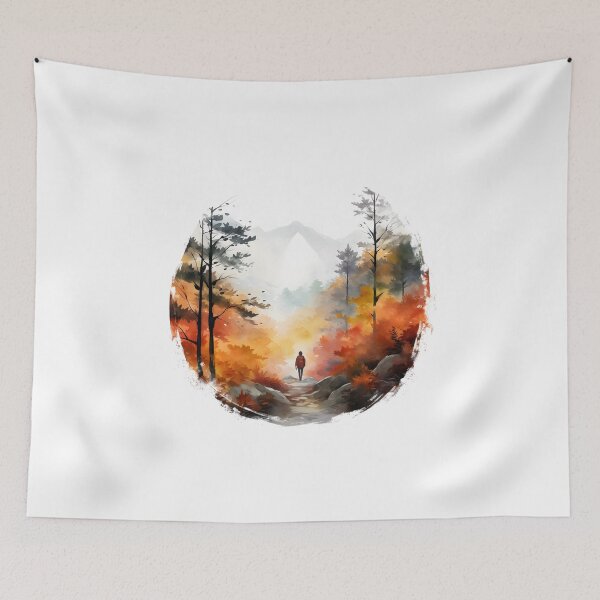 Item preview, Autumn Solitude Hike in the Mountains: A Beautiful Scenery with Rustling Leaves designed and sold by Shirtastically.