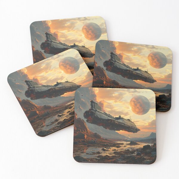 Item preview, Sunset Descent: Alien Shores designed and sold by APARTAI EU.