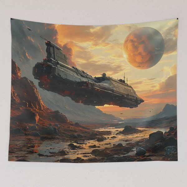 Item preview, Sunset Descent: Alien Shores designed and sold by APARTAI EU.
