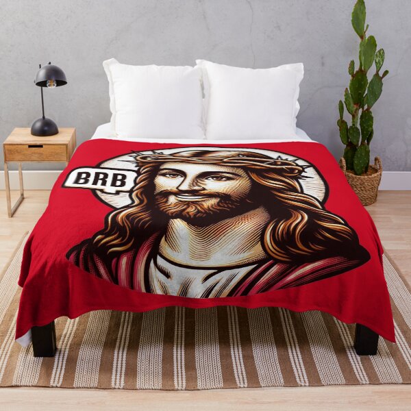 Item preview, BRB meme Jesus Christ is coming soon designed and sold by plushism.