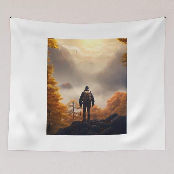 Item preview, Autumn Hiking Adventure: Solitude in the Misty Forest designed and sold by Shirtastically.