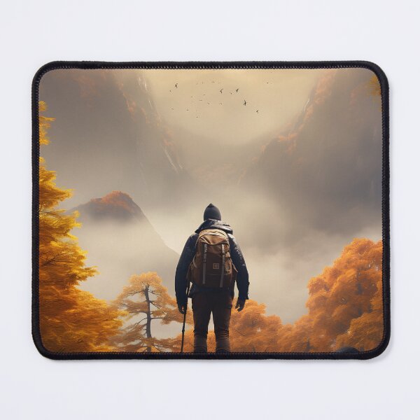 Item preview, Autumn Hiking Adventure: Solitude in the Misty Forest designed and sold by Shirtastically.