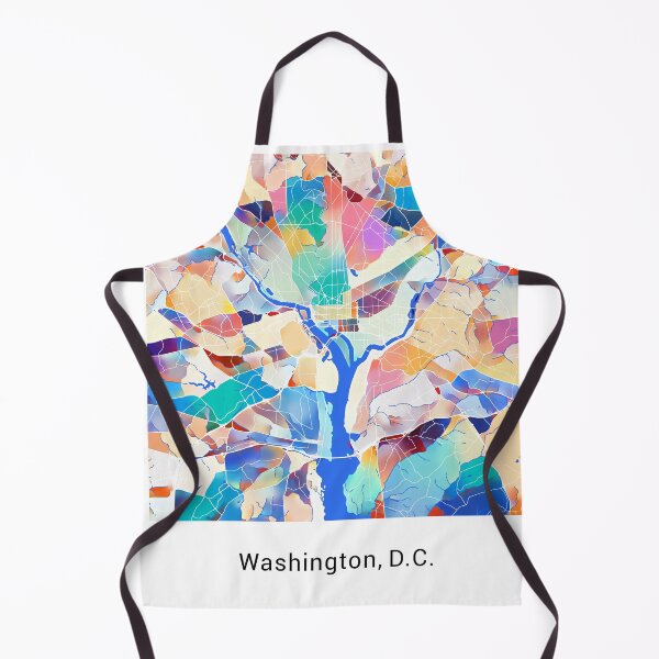 Item preview, Washington DC Named City Map - Tropical Rainbow Scheme designed and sold by StylishStacks.