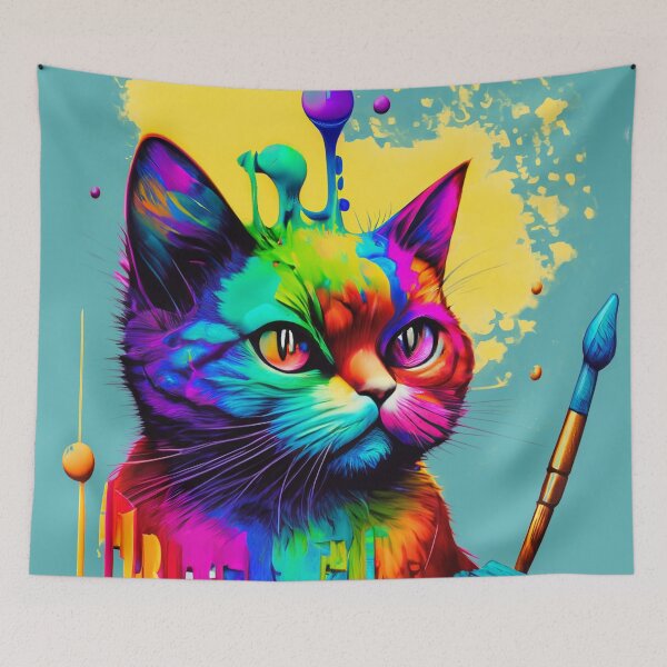 Item preview, Cat Holding a Paintbrush designed and sold by Firas Aljazzar.