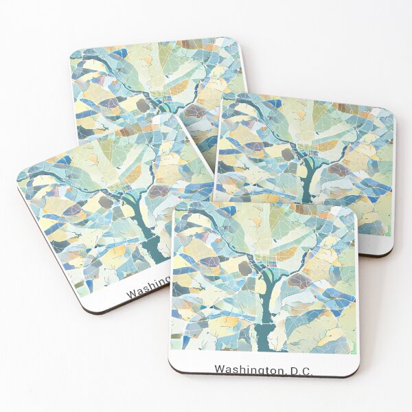 Item preview, Washington DC Named City Map - Pastel Color Scheme designed and sold by StylishStacks.