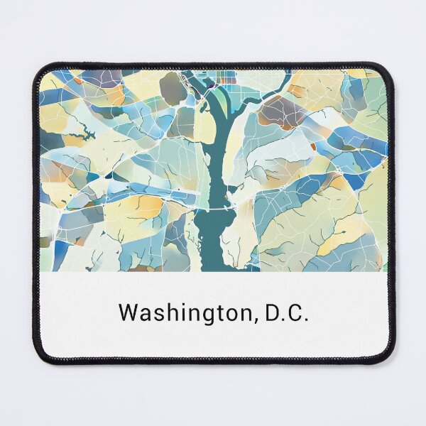 Item preview, Washington DC Named City Map - Pastel Color Scheme designed and sold by StylishStacks.