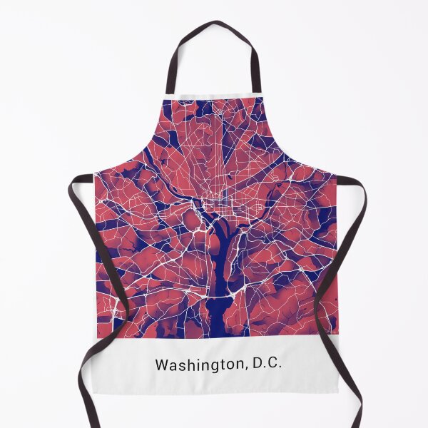 Item preview, Washington DC Named City Map - Red-Blue Duotone designed and sold by StylishStacks.