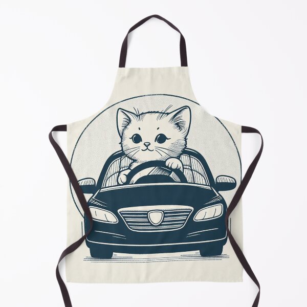 Item preview, Cute cat driving, Surreal Sketch designed and sold by ArtwaveEmporium.