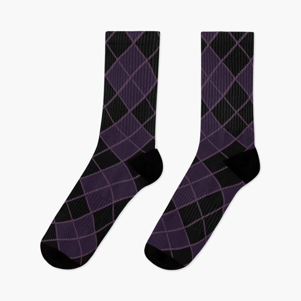 Item preview, Gothic Argyle Seamless fabric black purple designed and sold by D- Day.