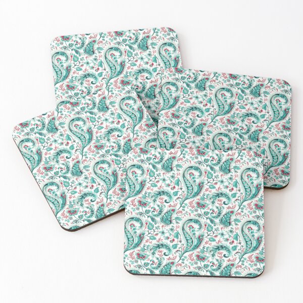 Item preview, Paisley classic watercolor green designed and sold by Alessandro Remo Mazzoni Remotextiles.