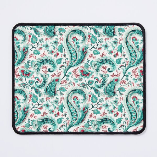 Item preview, Paisley classic watercolor green designed and sold by Alessandro Remo Mazzoni Remotextiles.