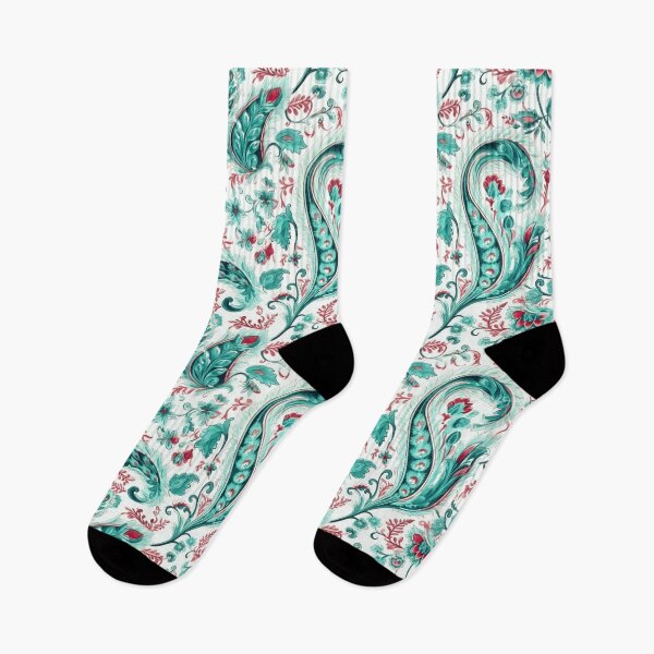 Item preview, Paisley classic watercolor green designed and sold by Alessandro Remo Mazzoni Remotextiles.