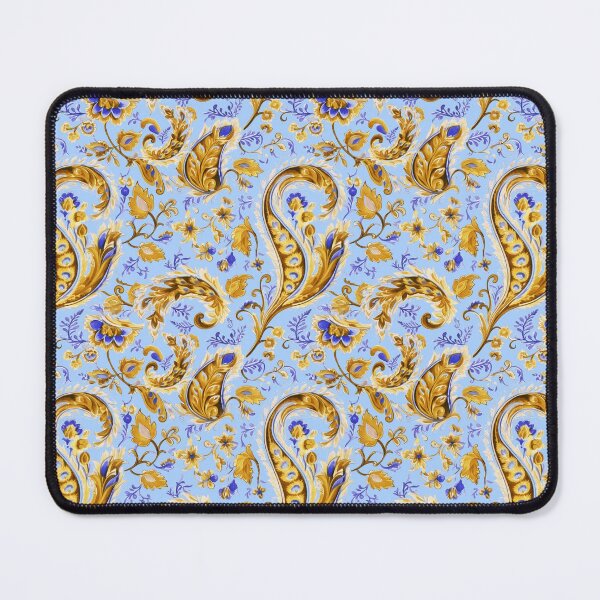 Item preview, Paisley classic watercolor ocre designed and sold by Alessandro Remo Mazzoni Remotextiles.
