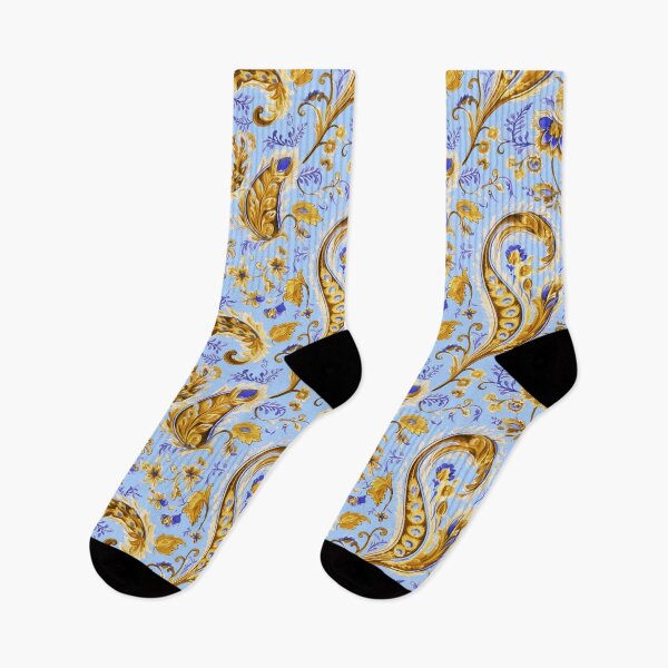 Item preview, Paisley classic watercolor ocre designed and sold by Alessandro Remo Mazzoni Remotextiles.