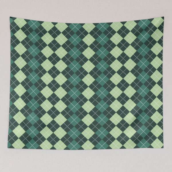 Aperçu de l'œuvre Motif gothique Argyle, vert foncé clair. créée et vendue par D- Day.