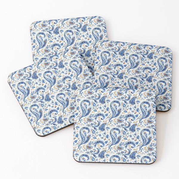 Item preview, Paisley classic watercolor blue designed and sold by Alessandro Remo Mazzoni Remotextiles.
