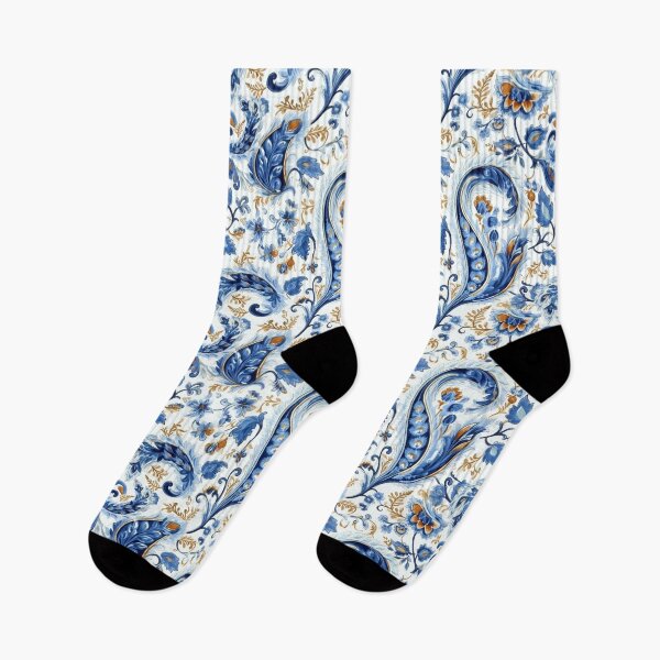 Item preview, Paisley classic watercolor blue designed and sold by Alessandro Remo Mazzoni Remotextiles.
