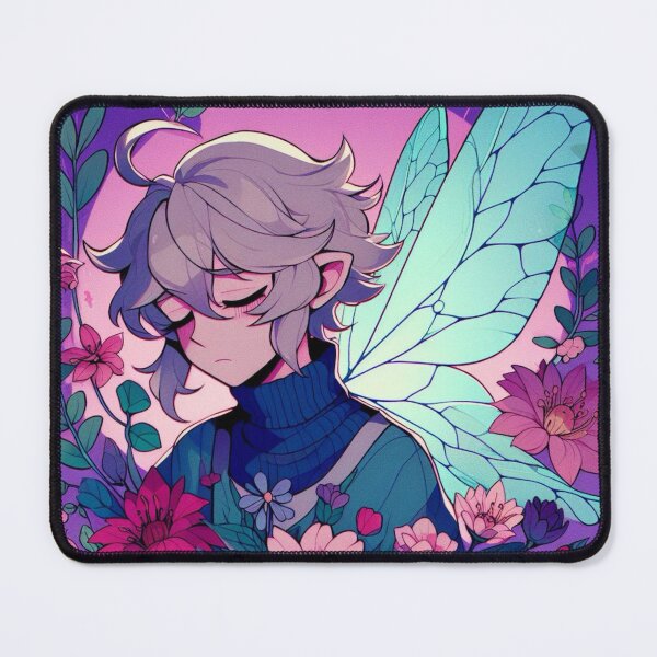 Item preview, White Haired Butterfly Cute Anime Boy Hybrid designed and sold by Victoria0713.