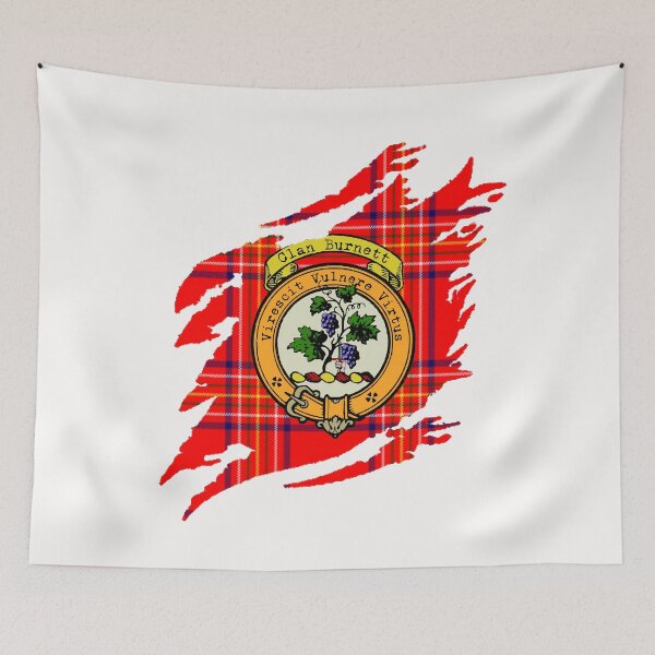 Item preview, Burnett Clan Crest Scottish Surname Tartan designed and sold by BagTown Clans.