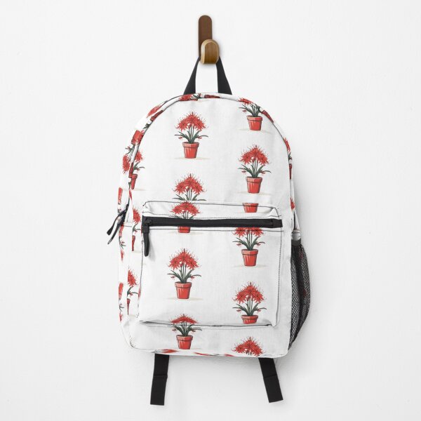 Item preview, Red Spider Lily lycoris radiata in the pot in vector style designed and sold by MilkyBerryShop.