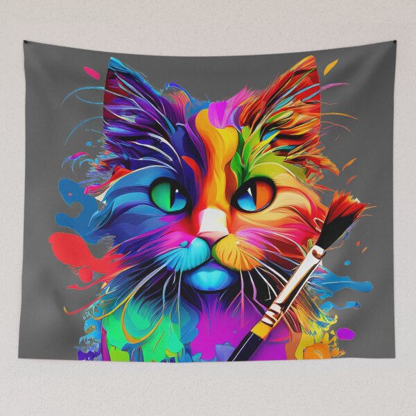 Item preview, Colored cat designed and sold by Firas Aljazzar.