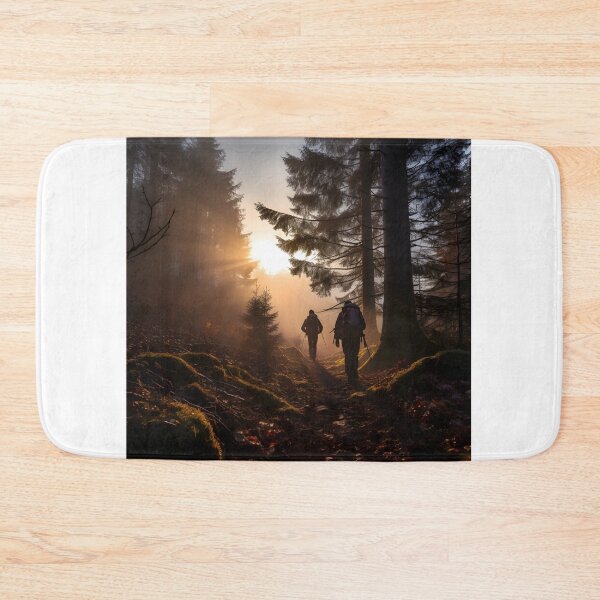 Item preview, A peaceful autumn hike in a serene and mystical forest. designed and sold by Shirtastically.