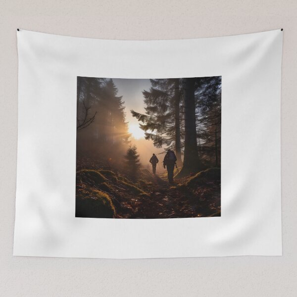 Item preview, A peaceful autumn hike in a serene and mystical forest. designed and sold by Shirtastically.