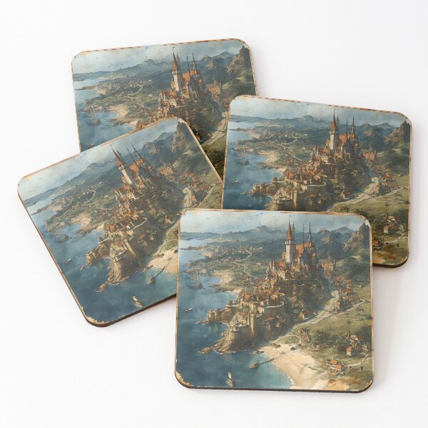 Item preview, Seaside Citadel: The Coastal Kingdom of Thaloria designed and sold by APARTAI EU.