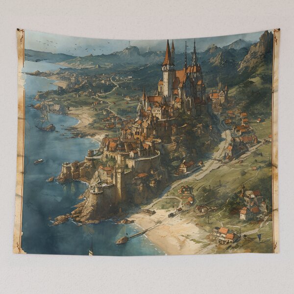 Item preview, Seaside Citadel: The Coastal Kingdom of Thaloria designed and sold by APARTAI EU.