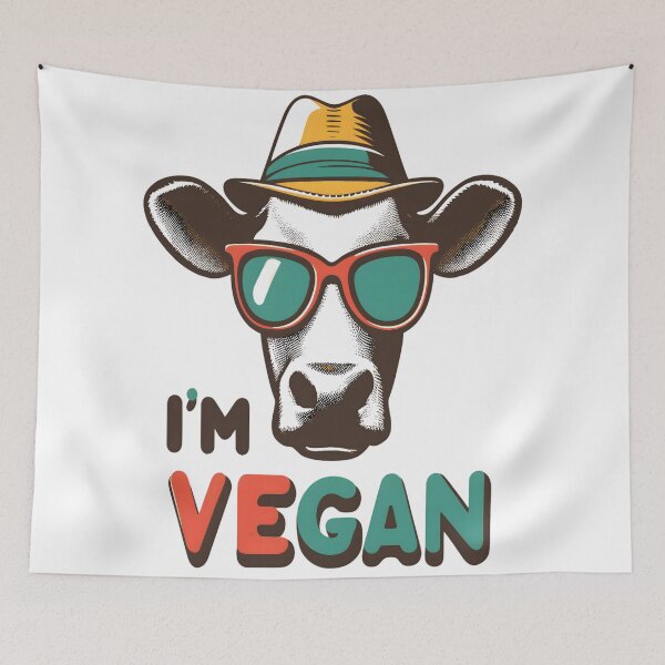 Item preview, I'm Vegan Funny Cow Veganism designed and sold by KitonicTees.