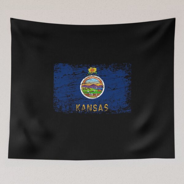 Item preview, Kansas flag used look designed and sold by GeogDesigns.